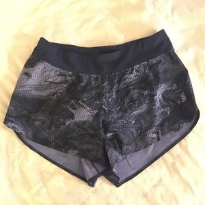 Blue Reebok running shorts